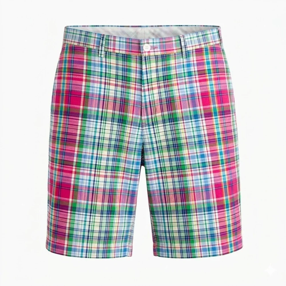 Polo Ralph‎ Lauren Mens 33 India Madras Plaid Shorts Cotton 9 Inseam - CJ